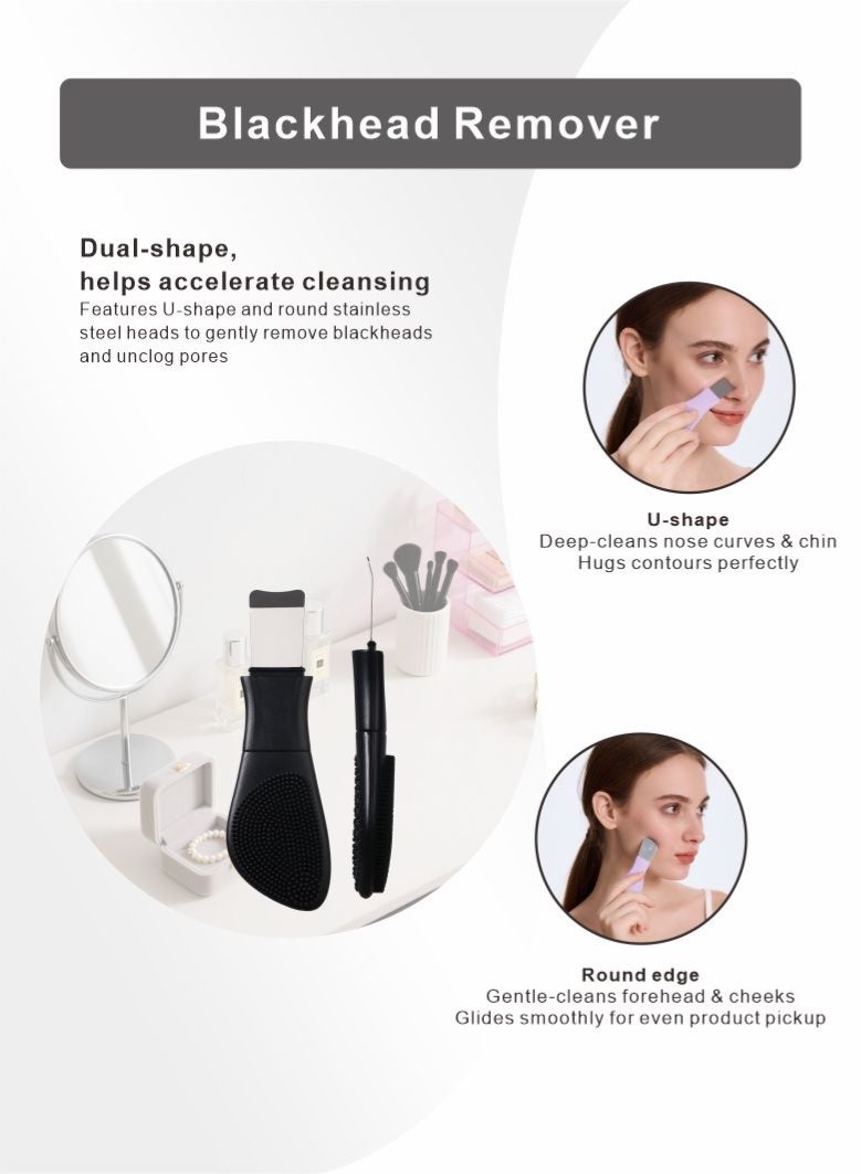 YEADMAL Silicone Blackhead Remover Facial Skin Spatula for Men and Women Skin Care (Black) - Image 4