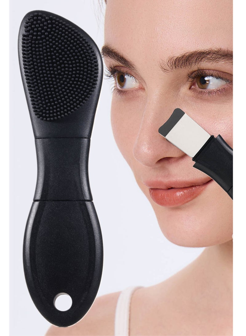 YEADMAL Silicone Blackhead Remover Facial Skin Spatula for Men and Women Skin Care (Black) - Image 1