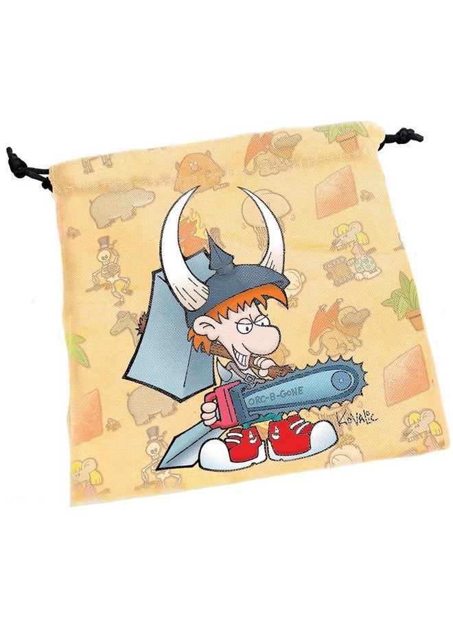 Steve Jackson Games Munchkin Dice Bag | Large Drawstring Bag 7” x 7” | Printed Fabric | Holds over 100 Dice | RPG Bag | Roleplaying Dice Bag | Tabletop Adventure Game Bag | From - Image 1