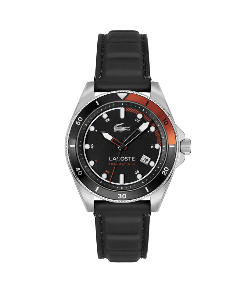 LACOSTE Round Automatic Men'S Stainless Steel And Black Aluminum Case  Watch - Image 4