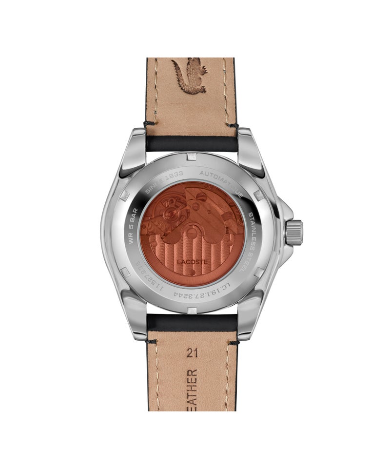 LACOSTE Round Automatic Men'S Stainless Steel And Black Aluminum Case  Watch - Image 2