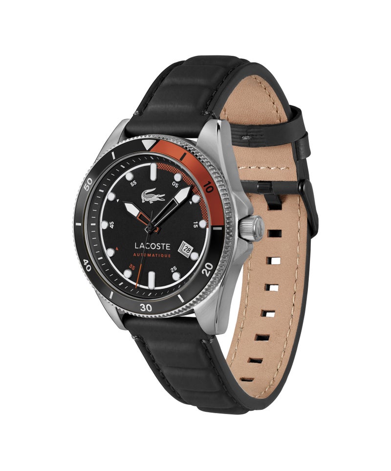 LACOSTE Round Automatic Men'S Stainless Steel And Black Aluminum Case  Watch - Image 1