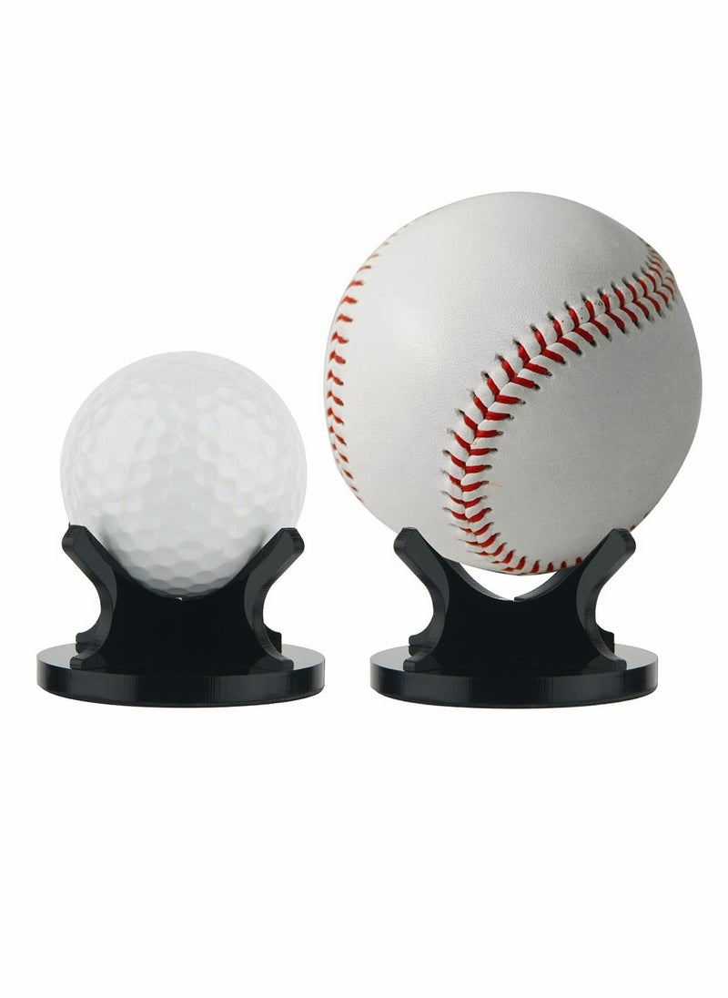 Excefore - Acrylic Small Ball Stand Holder, Sport Ball Display Rack, Baseball, Display Stand Ball Display Holder with 2 Pieces Non-Slip Rubber Pads - Image 1