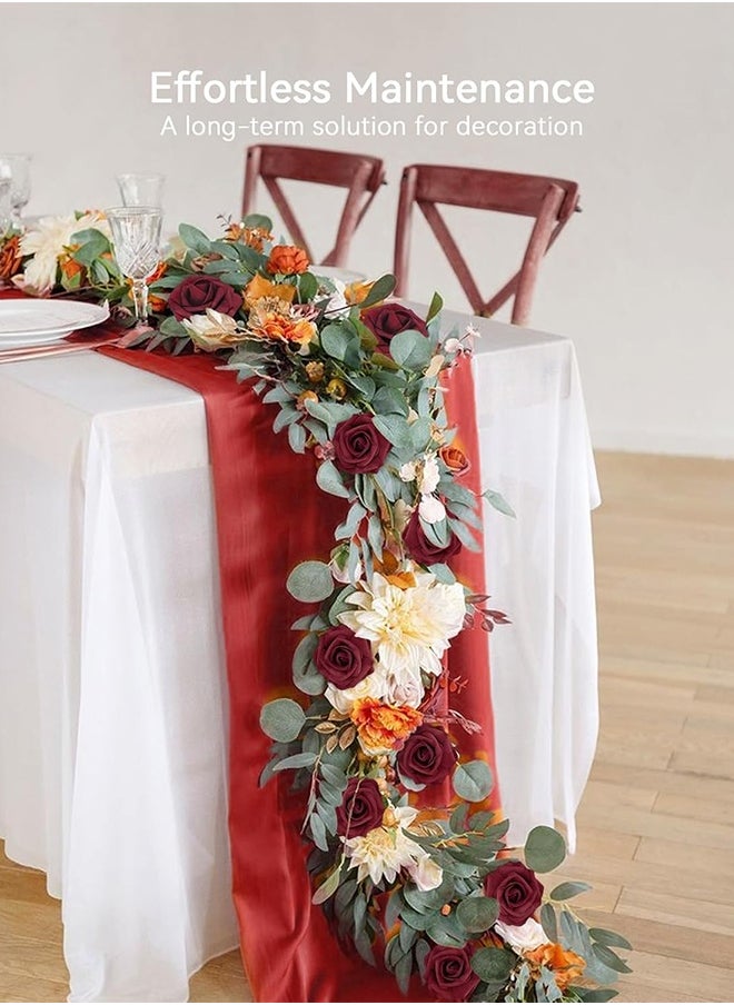Sweet Life 25 PCS Floroom Artificial Flowers Real Looking Burgundy Foam Fake Roses with Stems for DIY Wedding Bouquets Red Bridal Shower Centerpieces Party Decorations  - Image 2