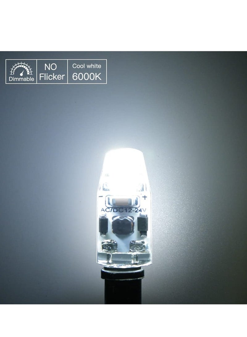 G4 أدى لمبة ، 12V جي سي G4 إبرة مزدوجة لمبة ، G4 20W لمبة الهالوجين استبدال ، ضوء النهار الأبيض 4500K ، G4 لمبة تحت ضوء مجلس الوزراء ، مصباح السقف ( 6 مجموعات ) - Image 2
