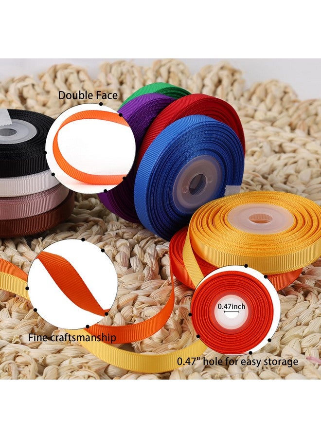 LaRibbons 3/8 Inch 100 Yard Grosgrain Ribbon Pack,10 Yd/Roll 10 Rolls Craft Ribbon for Gift Wrapping Floral Bouquets Wedding Party Decoration,Rainbow - Image 4