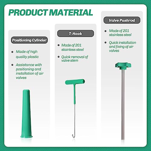 Prozwee Tire Valve Stem Core Quickly Replacement Tool Kit,with Stem Removal Tool Set,Perfect Tool for Replacing Leaky Valves in Cars,Trucks,Motorcycles, etc.with 4PCS TR413 Valve Stems - Image 3