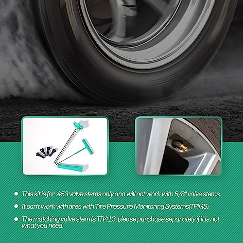 Prozwee Tire Valve Stem Core Quickly Replacement Tool Kit,with Stem Removal Tool Set,Perfect Tool for Replacing Leaky Valves in Cars,Trucks,Motorcycles, etc.with 4PCS TR413 Valve Stems - Image 4