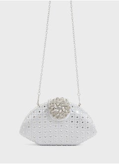 Khizana Embellished Diamante Clutch Bag  - Image 1