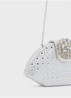 Khizana Embellished Diamante Clutch Bag  - Image 4