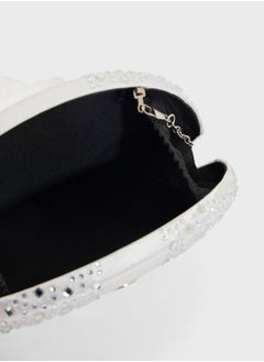 Khizana Embellished Diamante Clutch Bag  - Image 5