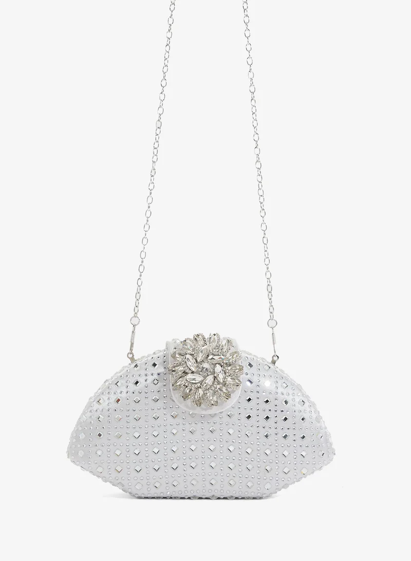 خزانة حقيبة يد نسائية مزينة بالكريستال