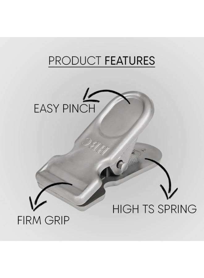 زوريني مشابك ملابس Zureni شديدة التحمل متعددة الأغراض، مشابك غسيل محكمة الإمساك مع نوابض، مجموعة مشابك ملابس تجفيف بالهواء للاستخدام في الشرفة والاستخدام الخارجي - (عبوة من 12 قطعة، لون عشوائي) - Image 2