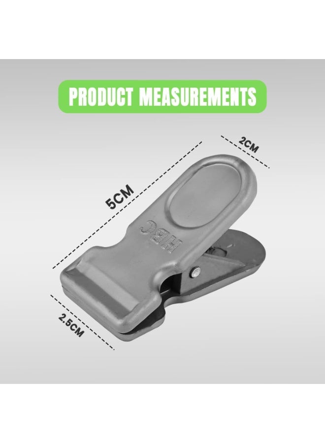 زوريني مشابك ملابس Zureni شديدة التحمل متعددة الأغراض، مشابك غسيل محكمة الإمساك مع نوابض، مجموعة مشابك ملابس تجفيف بالهواء للاستخدام في الشرفة والاستخدام الخارجي - (عبوة من 12 قطعة، لون عشوائي) - Image 5