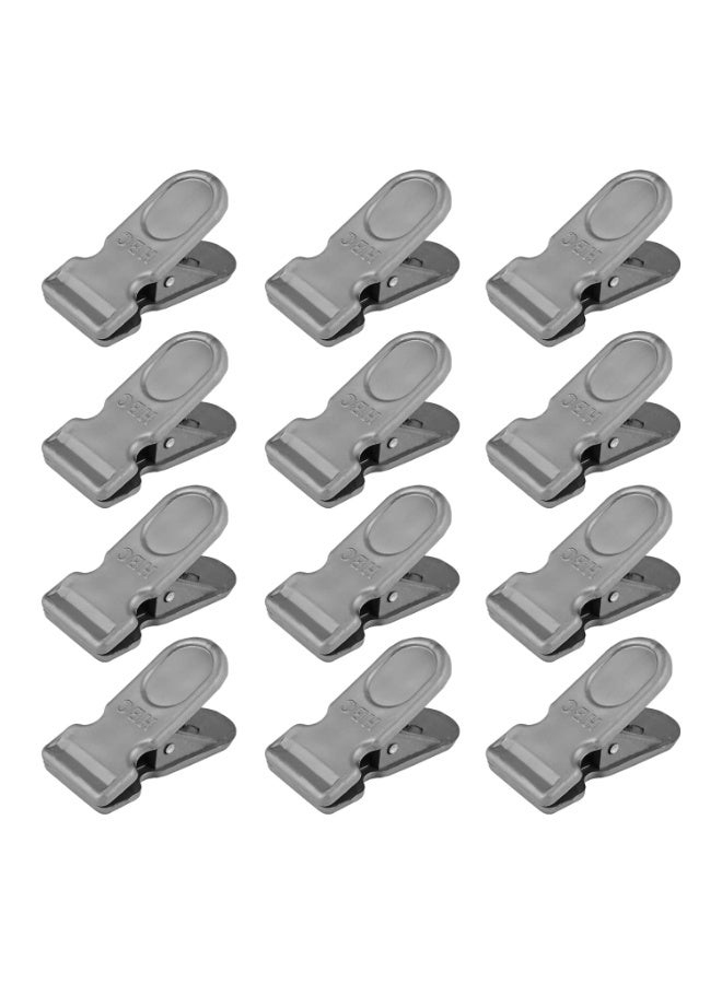 زوريني مشابك ملابس Zureni شديدة التحمل متعددة الأغراض، مشابك غسيل محكمة الإمساك مع نوابض، مجموعة مشابك ملابس تجفيف بالهواء للاستخدام في الشرفة والاستخدام الخارجي - (عبوة من 12 قطعة، لون عشوائي) - Image 1