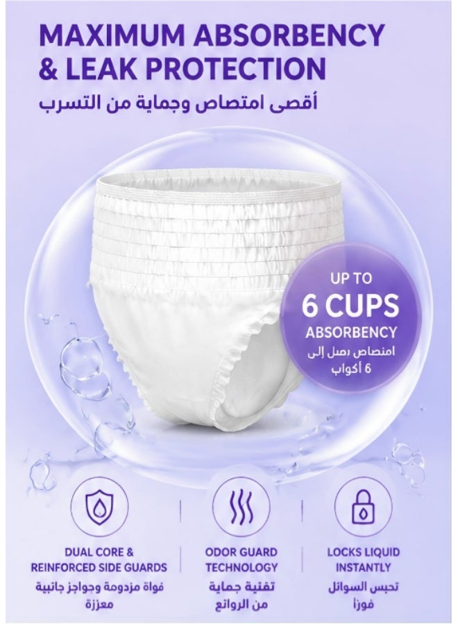 MISECR 20 Count Disposable Incontinence Underwear for Women, Pant Style Pull-Ups, Medium/Large/X-Large - Image 2