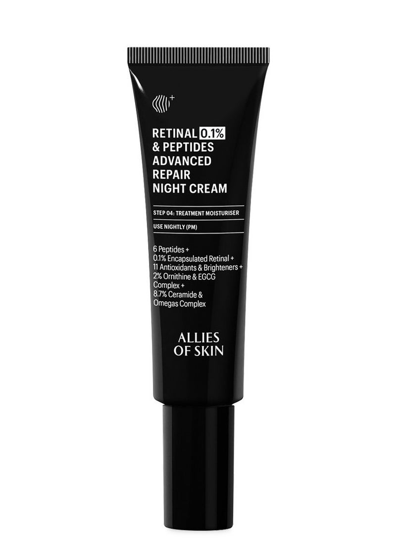 Allies of Skin 0.1% Retinal & Peptides Advanced Repair Night Cream 48ml