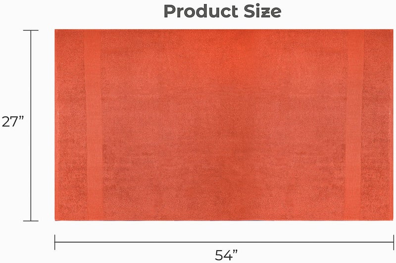 Softolle 100% Cotton Luxury Bath Towels -Towels for Bathroom - Set of 4 Bath Towel (27” x 54”)- Eco-Friendly, Super Soft, Highly Absorbent Bath Towel (Coral) - Image 4