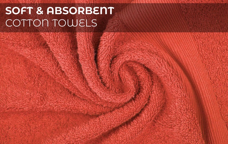 Softolle 100% Cotton Luxury Bath Towels -Towels for Bathroom - Set of 4 Bath Towel (27” x 54”)- Eco-Friendly, Super Soft, Highly Absorbent Bath Towel (Coral) - Image 5