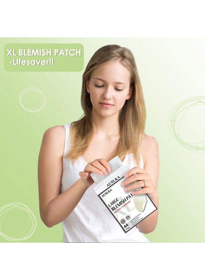 AUSLKA Blemishes Patches 44 Strips Hydrocolloid Dots Large Blemishes Patch Blemishes Stickers Zit Breakouts Suitable For Larger Area Outbreaks  - Image 3