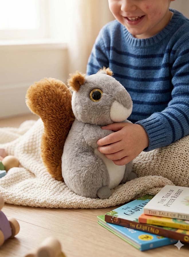 Fluffmals لعبة حيوانات محشوة فلوفمالز - سنجاب صغير 15 سم - Image 3