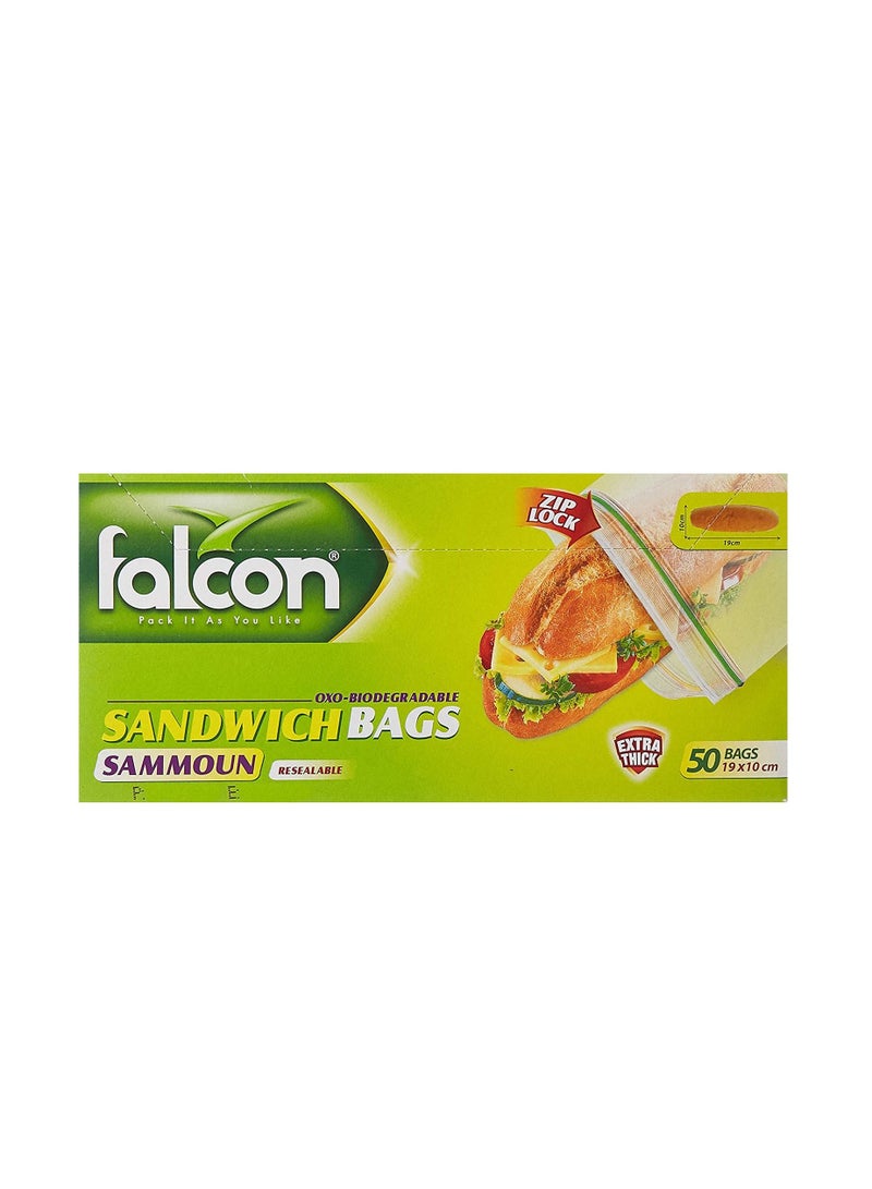 Falconpack Falcon Samoon Sandwich Bag Small 12 Packs x 50 Bags