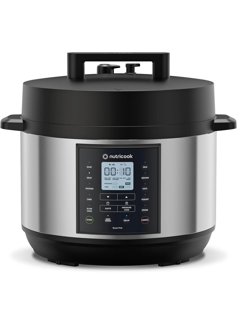 nutricook Smart Pot 2 Plus 1500 Watts - 9 Appliances in 1, Pressure Cooker, Slow Cooker, Rice Cooker, Steamer, Sauté Pot, Yogurt Maker, Soup Maker, Cake Maker, Food Warmer, 9.5L  - Image 1