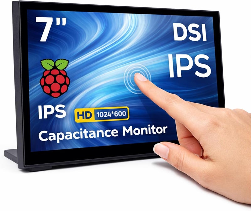VBESTLIFE 7 Inch Touch Screen IPS DSI Display, 1024600 Resolution, 5 Point Touch Capacitive Screen, Compatible with for RPI - Image 1