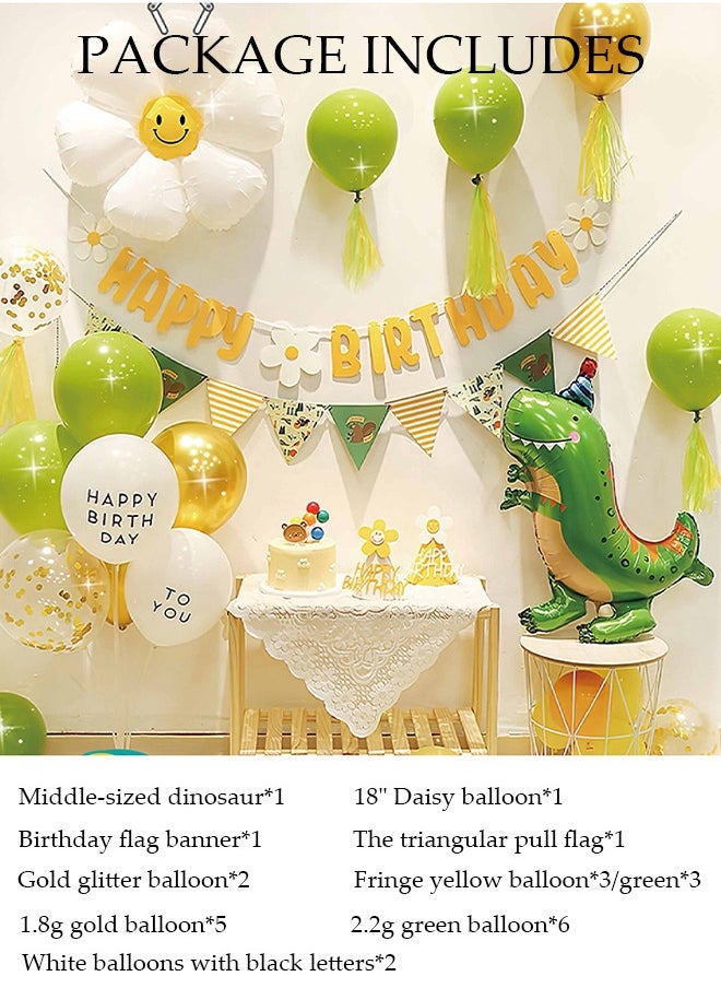 DUNISO - Dinosaur Theme Birthday Decorations for Adult and Kids Happy Birthday Party Decorations Happy Birthday Banner and Balloon Birthday Balloon Letters - Image 1