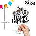 HEYUWING N/A Happy Birthday Cake Topper Motorbike Theme Kids Party Decor Picks for Motorcycle Rider Racing Decorations Supplies Black - Image 2