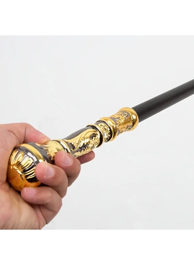 M MIAOYAN Black & Gold Alloy Gentleman Elderly Cane – Two-Section Detachable British Punk Style Halloween Party & Stage Prop Walking Stick - Image 3