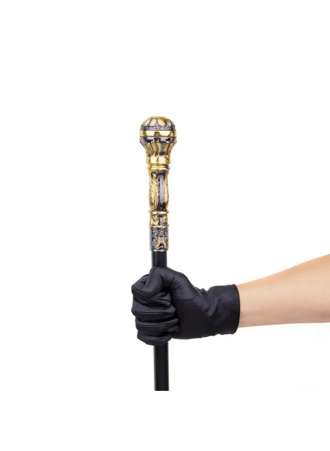 M MIAOYAN Black & Gold Alloy Gentleman Elderly Cane – Two-Section Detachable British Punk Style Halloween Party & Stage Prop Walking Stick - Image 4