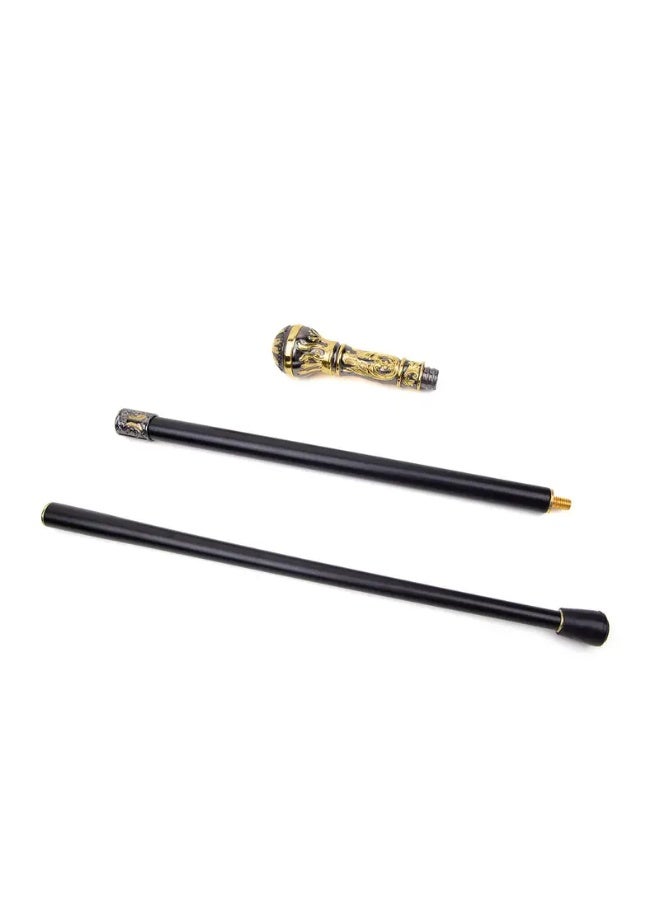 M MIAOYAN Black & Gold Alloy Gentleman Elderly Cane – Two-Section Detachable British Punk Style Halloween Party & Stage Prop Walking Stick - Image 5