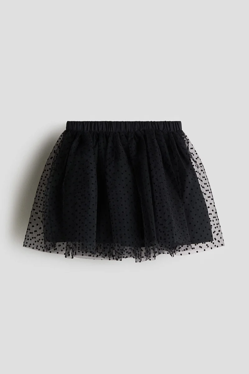 H&M Flock-print tulle skirt