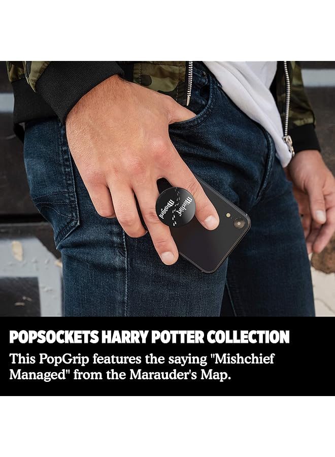بوب سوكيتس حامل Popgrip المتوسع مع مقبض علوي قابل للتبديل للهواتف الذكية والأجهزة اللوحية Mischief Managed - Image 4