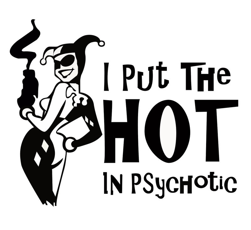MAZ DISTRIBUTIONS I Put the Hot in Psychotic Sticker Vinyl Hot Girl Decal for Laptop Removable Waterproof Sticker for Waterbottle Indoor and Outdoor Easy use for Car Van and Bag MAZ331 - Image 3