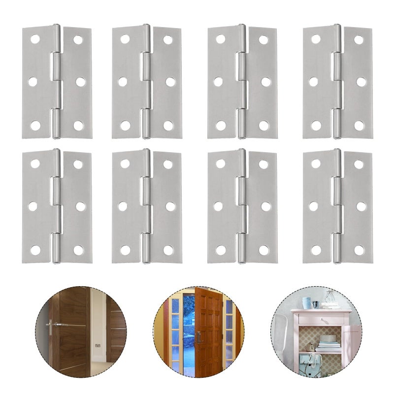Stainless Steel Butt Hinges 2.5 Inch 20 Pack Cabinet Door Hinges Without Screws - Image 5