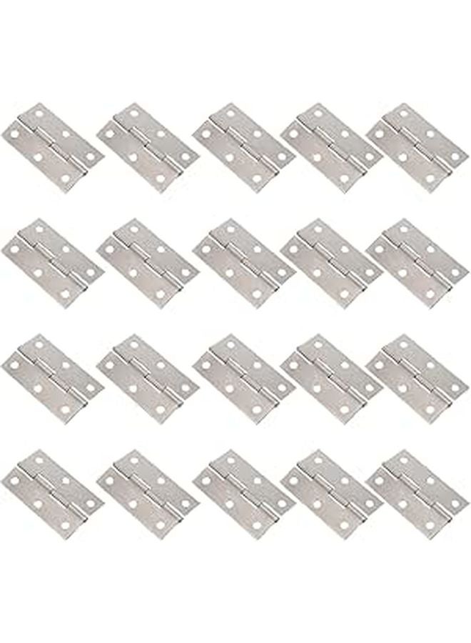 Stainless Steel Butt Hinges 2.5 Inch 20 Pack Cabinet Door Hinges Without Screws - Image 1