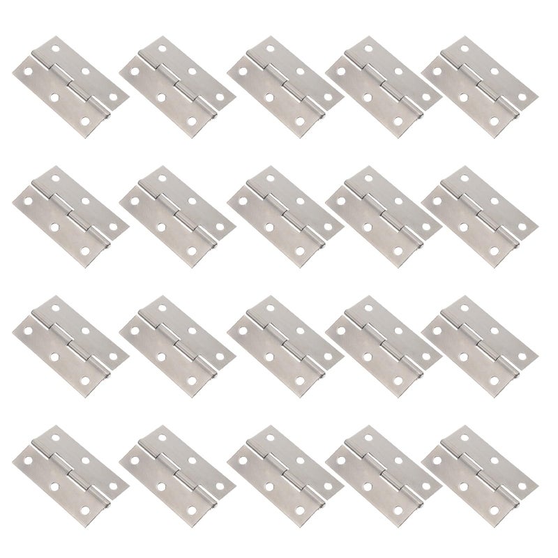 Stainless Steel Butt Hinges 2.5 Inch 20 Pack Cabinet Door Hinges Without Screws - Image 2
