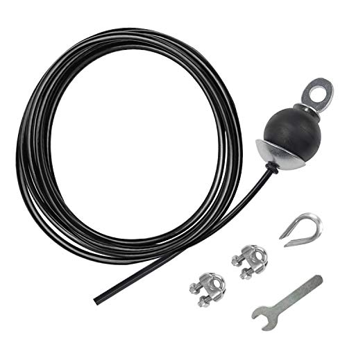 LFJ Replacement Gym Cable Fitness Pulley Cable Steel Wire Rope for Cable Machine Home Gym Weight Lift Pulley System (Adjustable Length, 196") - Image 1