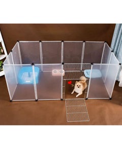 DubaiGallery Playpen Pet Playpen Dog Exercise Pen Large Portable Dog Fence with Door 12 Panel for Dogs Cats Pets Suitable for Weight less than 20kg  - Image 1