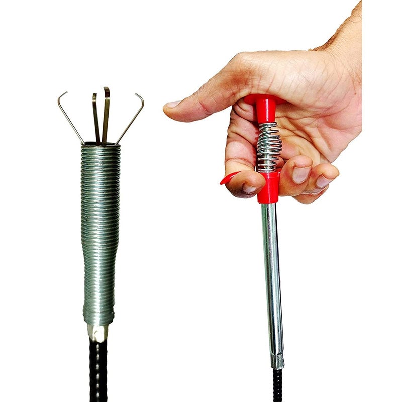 Avenn Avenn Stainless Steel Hair Catching Claw Drain Sewer Cleaner Spring Wire Sink Tub Pipe Cleaning Stick Drain Plunger Unblocked Dredging Kitchen Bath Auger Basin Snake Clog Remover Tool (60 CM - 2 Feet) - Image 2