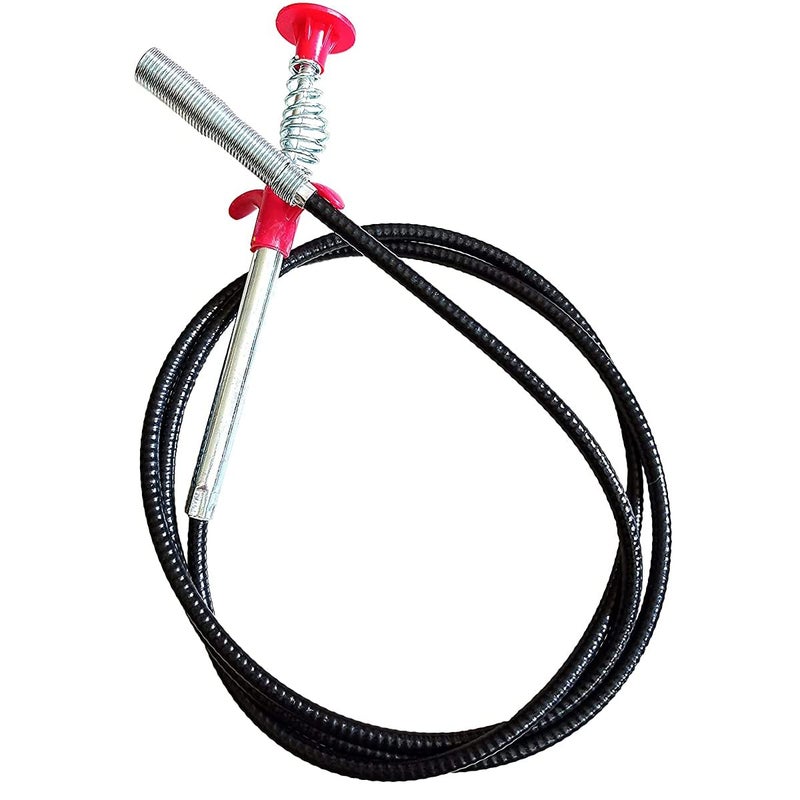Avenn Avenn Stainless Steel Hair Catching Claw Drain Sewer Cleaner Spring Wire Sink Tub Pipe Cleaning Stick Drain Plunger Unblocked Dredging Kitchen Bath Auger Basin Snake Clog Remover Tool (60 CM - 2 Feet) - Image 1