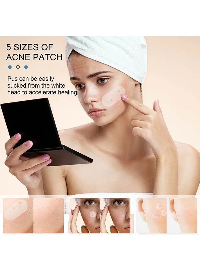 EELHOE Acne Patch Large Pimple Patches -Big Acne Patches, XL Hydrocolloid Bandages for Full Face, Forehead, Chin, Nose, Body, Back, Neck & Chest, Oval, Moon, Square hydrocolloid Patch ( 80 Patches) - Image 4