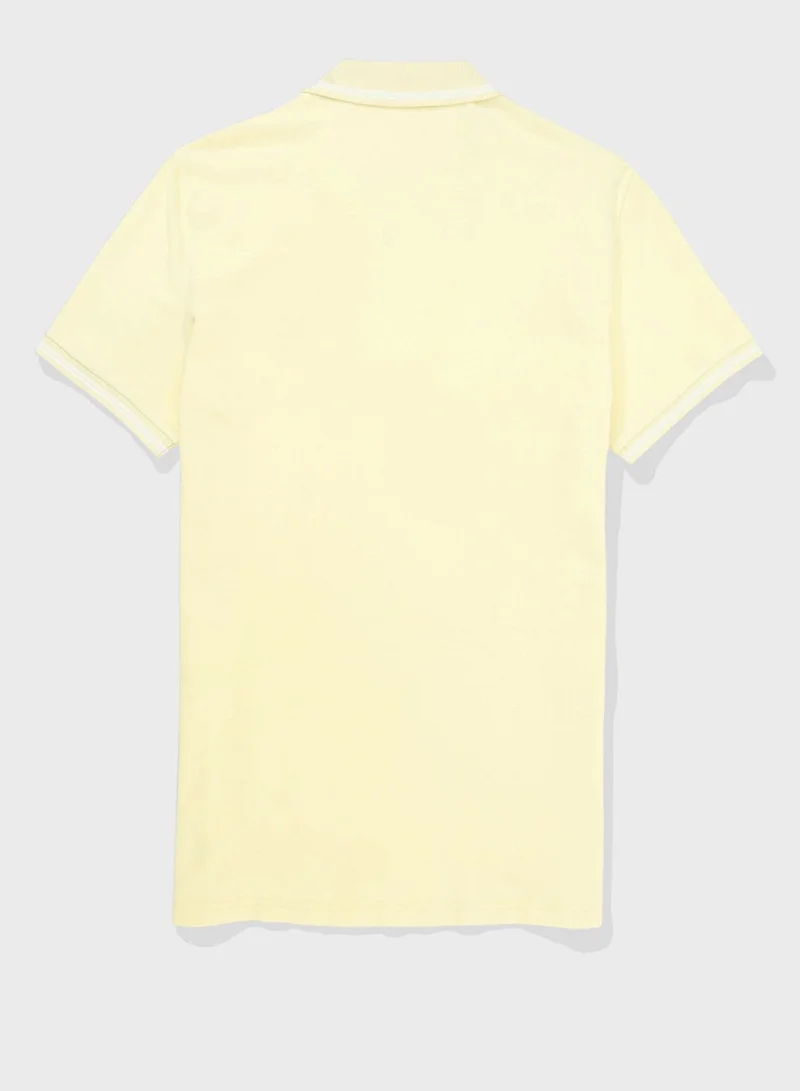 American Eagle Slim Fit Embroidered Logo Polo T-shirt