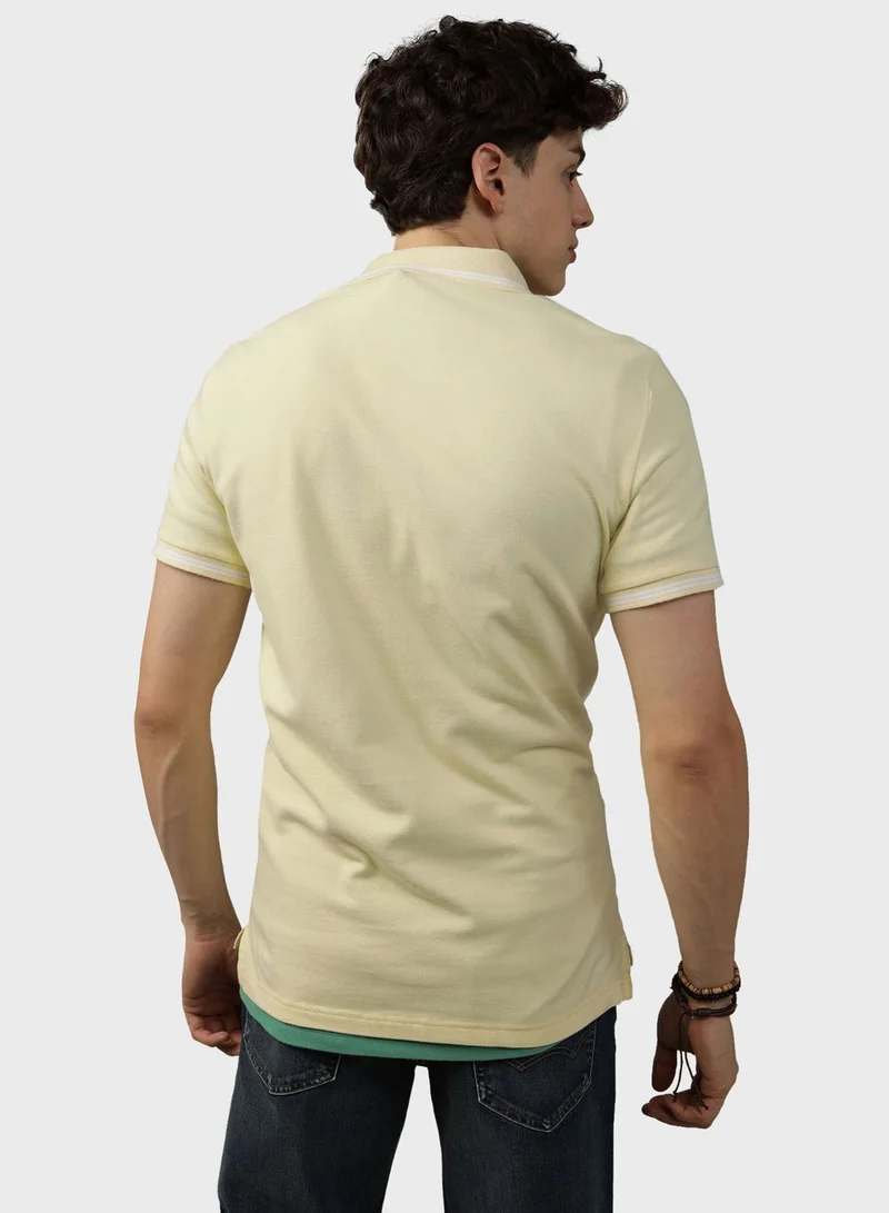 American Eagle Slim Fit Embroidered Logo Polo T-shirt