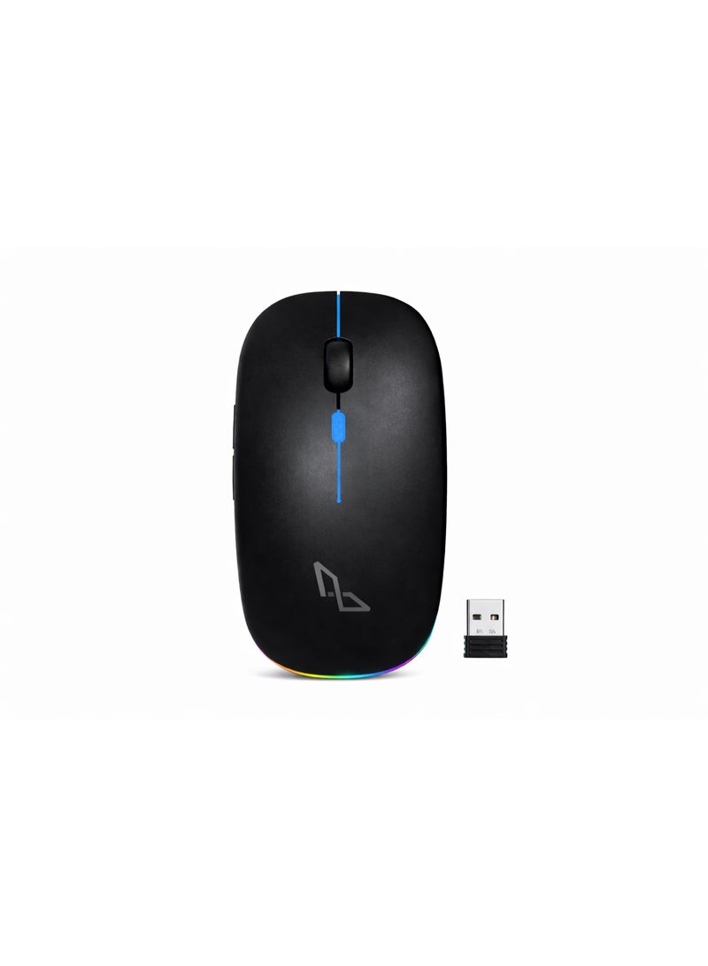 AFR Wireless Gaming Mouse Dual-Mode Bluetooth + 2.4GHz | 1600 Adjustable DPI | Silent Click | Type-C Charging - Image 1
