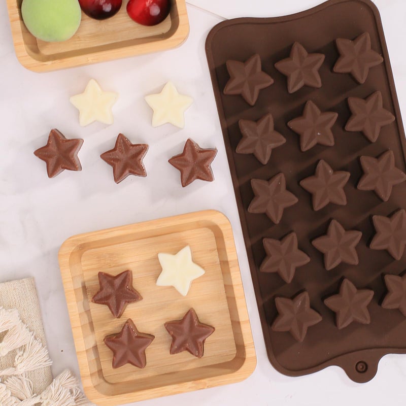 ZTHapwa Small Star Silicone Molds, 15 Cavities Star Chocolate Molds for Candy/Gummy/Jelly/Fruit Snack, Mini 3D Stars Mold for Wax Melt/Resin, 2 Pcs - Image 5