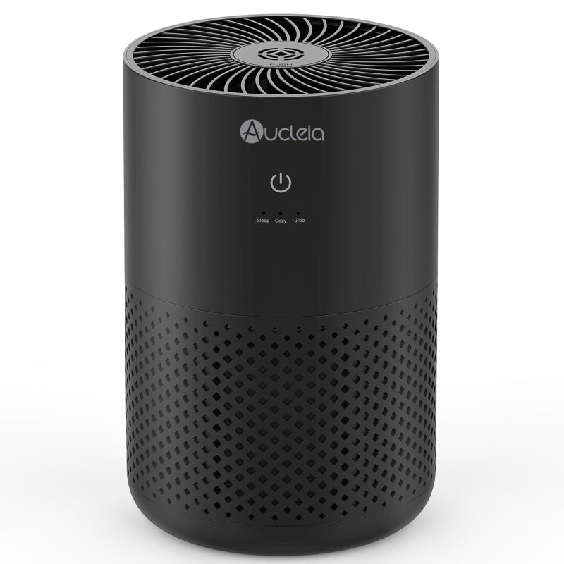 Aucleia Air Purifiers for Bedroom Home with H13 True HEPA Filter 20dB Quiet Air Cleaner for Pets Hair Dander Odor Smoke Dust Pollen Aromatherapy Function Black - Image 2