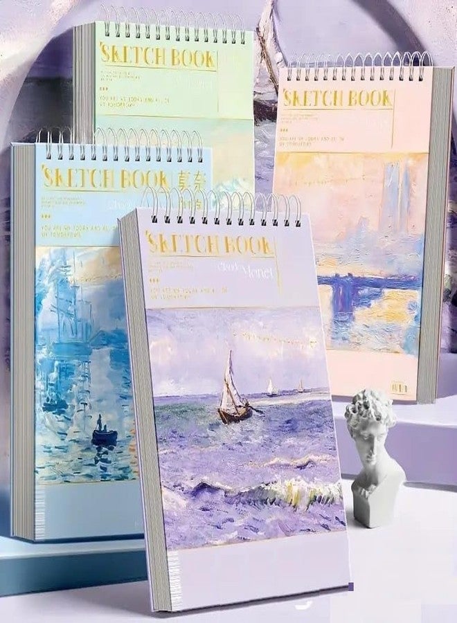 BlackZone A4 Sketching Book for Artist, A4 Thickened Sketchpad for Artist 60 Sheet, Students Hand-Painted Colored Lead Picture Album Sketch Book for Painting, Drawing, Art & Craft Work (Peach) - Image 2